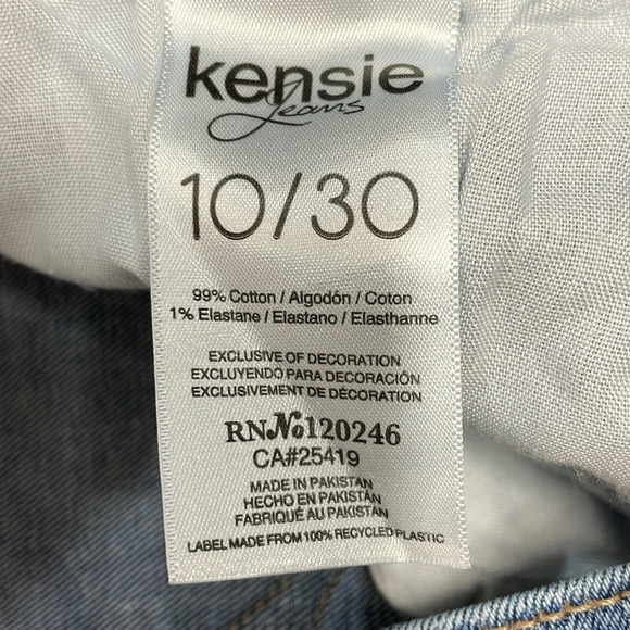 NWOT Kensie Jeans The Effortless Skinny Crop Distressed Denim Jeans 10/30 - Picture 14 of 16